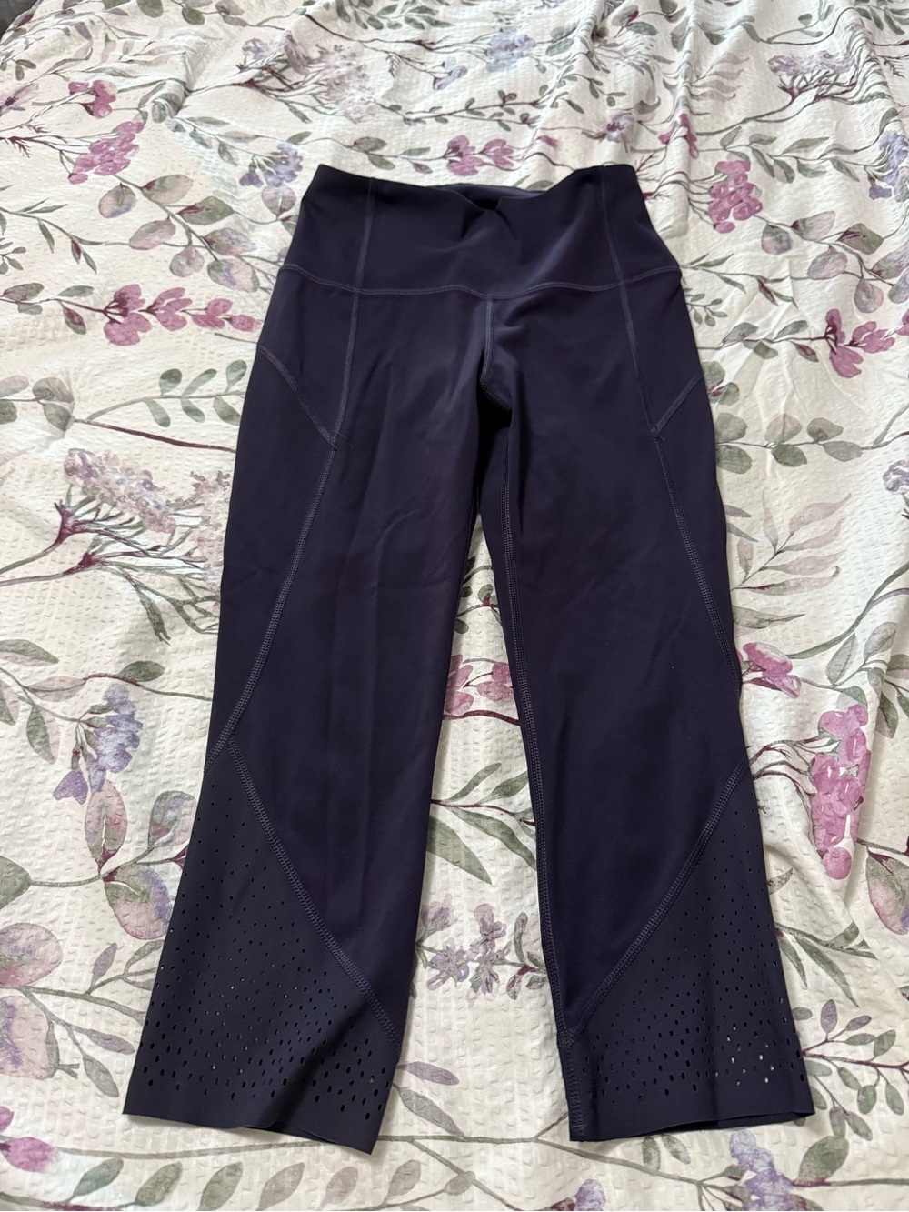 lululemon athletica Navy Perforated Hem Track Pants